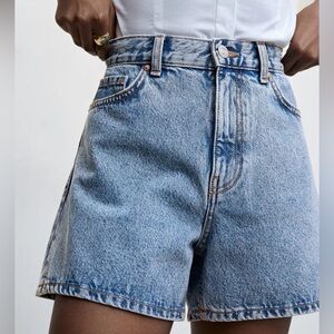 Mango Light Blue Jean Shorts for Men